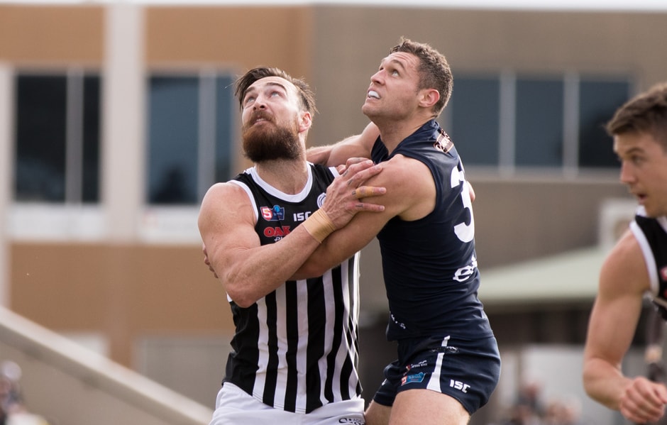 SANFL-R15-2-Main.jpg Port Adelaide key forward Charlie Dixon kicked three goals against the Panthers at Flinders University Stadium on Sunday afternoon. - Port Adelaide Magpies